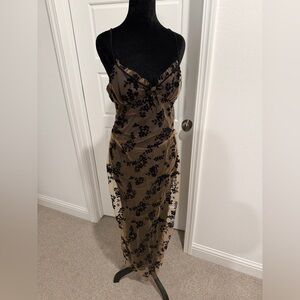 Elegant Black Floral Dress